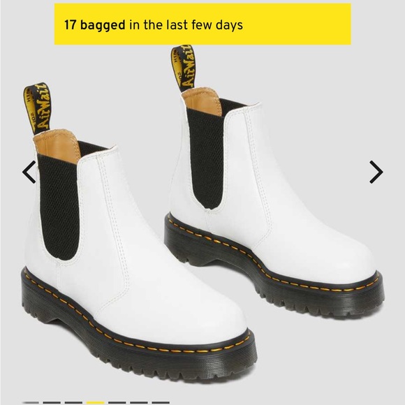Doc Marten Chelsea boot in white - Picture 2 of 4